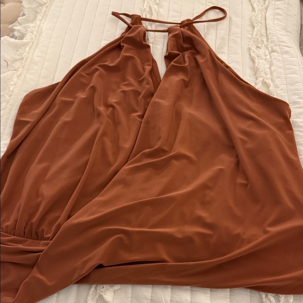 Express Terracotta Halter Top